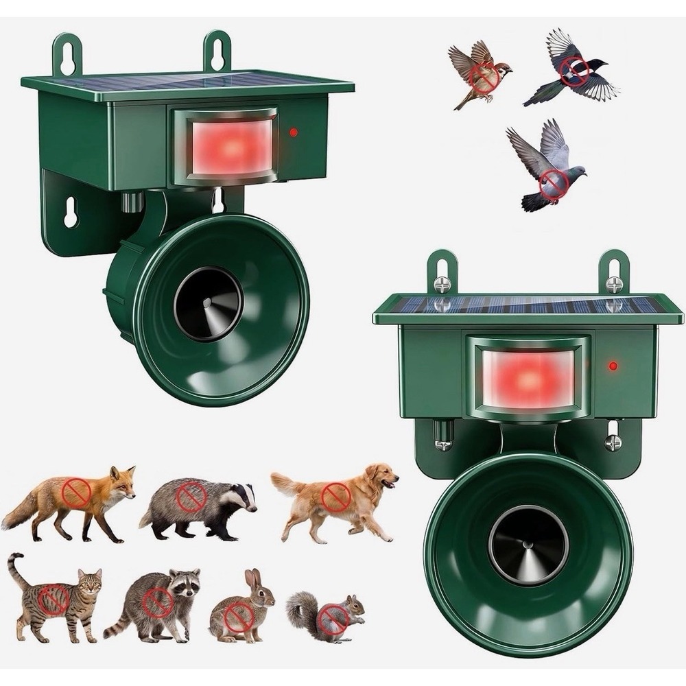 Effective Outdoor Bird Deterrent: Solar Powered, Motion Activated, Eco-Friendly